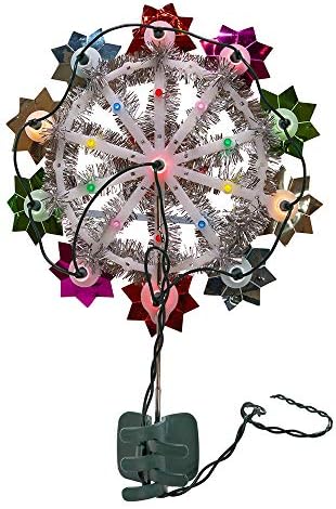 Kurt S. Adler 11-Inch 11-Light Multi-Color Retro Reflector Tree Topper - Image 5