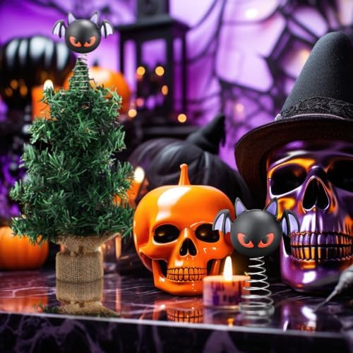 Queekay Halloween Bat Tree Topper, 4 Inch Mini Tree Ornament - Image 3