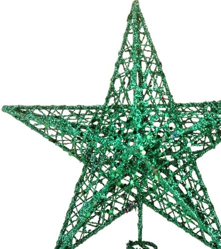 BinaryABC Iron Christmas Tree Star Topper,20cm Glittering Tree Topper - Image 4