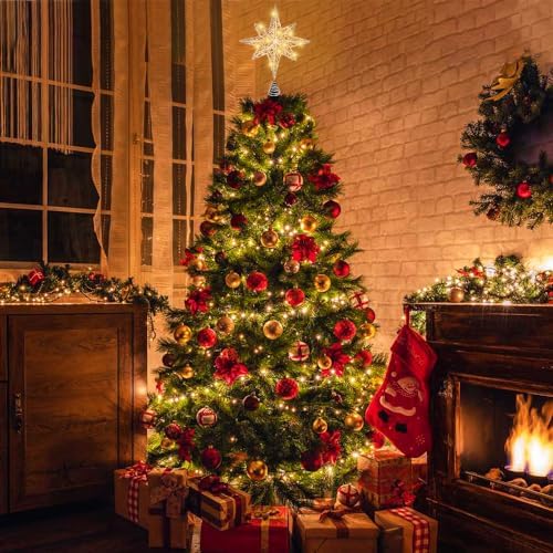 Christmas Tree Topper 13.5?€? Silvery Star Tree Toppers with 20 LED Lights - Image 7