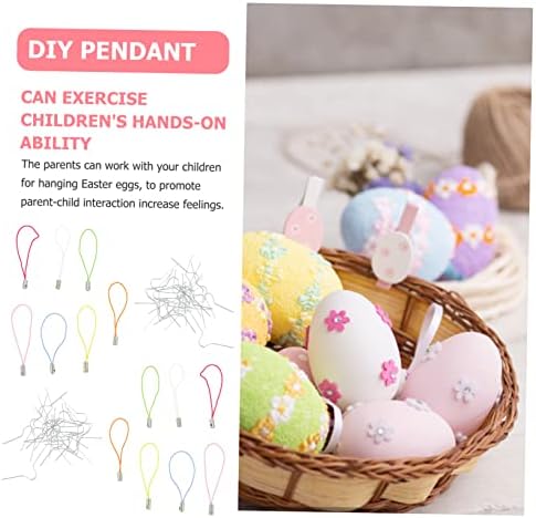 Holibanna 100Pcs Easter Eggs DIY Hanging Chain with Hooks Portable Accessory for Crafting Easy to Use Durable and Safe for Family Activities for Easter Decor - Image 2
