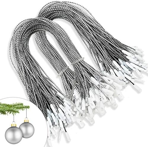 Christmas Tree Ornament String Hanger Precut Ribbon Hook with Snap Fastener by kockuu