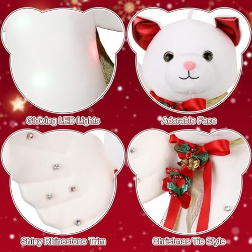 Beeveer Cat Christmas Tree Topper Angel Glitter Wings - Image 4