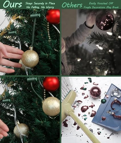 Ornament Hooks – Essential Christmas Tree Decorating Hangers Great Xmas Ornament Hooks for Hanging Christmas Decorations 35 PCS(Green) - Image 2