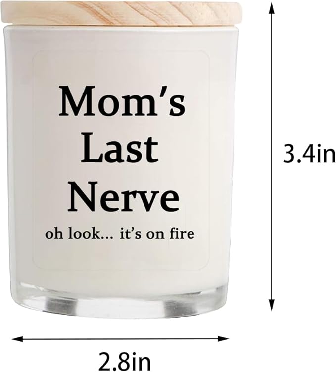 Gifts for Mom from Daughter Son - Funny Birthday & Mothers Day & Thanksgiving & Christmas Gifts, Vanilla Candles(5.8oz)