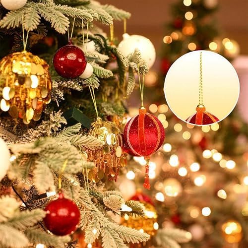 Christmas Tree Ornament String Hanger Precut Ribbon Hook with Snap Fastener - Image 2