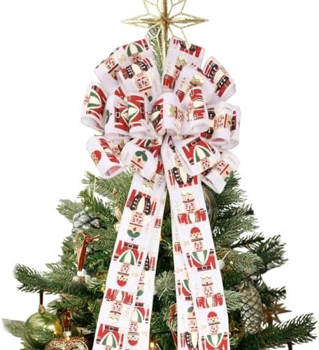 LaRibbons Large Nutcracker Christmas Tree Topper Bow by LaRibbons