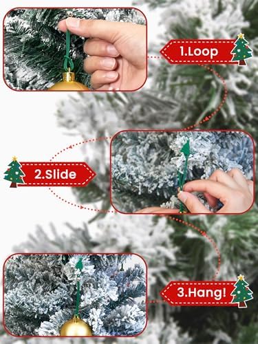 30pcs Christmas Ornament Hooks, Christmas Green Silicone Decorations, for Hanging Ornaments Wreaths Stockings Holiday Decor - Image 3