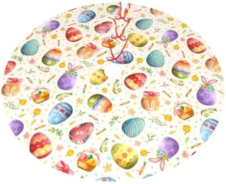 Easter Tree Skirt, Easter Decor Christmas Tree Skirts Holiday Party Mat Ornaments Tree Decorations 30" - Image 6