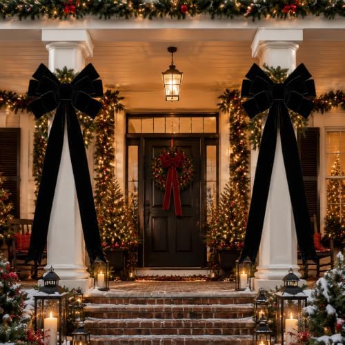 Norme 1 Pcs Black Extra Large Christmas Tree Topper Bow Decor - Image 4