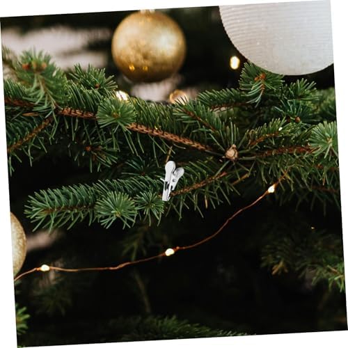 100pcs Christmas Ornament Clips: Iron Mini Alligator Clips for Christmas Flowers - Fish Mouth Clamps for Wreath Tree Decorations Holiday DIY Crafts - Image 5