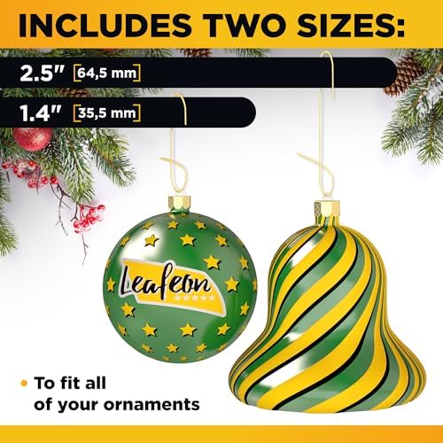 Leafeon Pack Christmas Ornament Hooks - Ornament Hanger for Christmas - Essential Hooks for Ornament Hangers (300 pcs Gold) - Image 2
