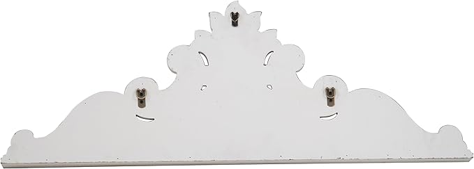 SOFE 39 inch Floral Carved Wall Sculptures French Country Wall Decor, Gorgeous Shabby Chic White Wood Wall Art, Arabesque Over The Door Decor for Farmhouse Living Room Bedroom Entryway Kitchen