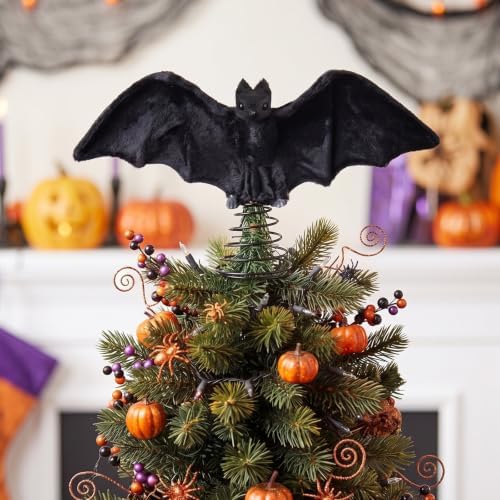 Suncalla 11 Inch Halloween Bat Tree Topper, Spooky Christmas Tree Topper by Unknown