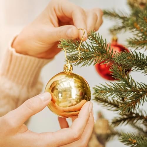 Gold Ornament Hangers - 200 Pack Hooks for Christmas Trees - Image 2