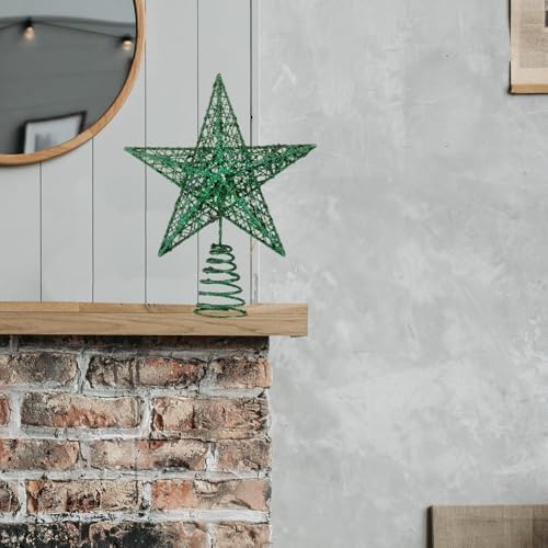 BinaryABC Iron Christmas Tree Star Topper,20cm Glittering Tree Topper - Image 5