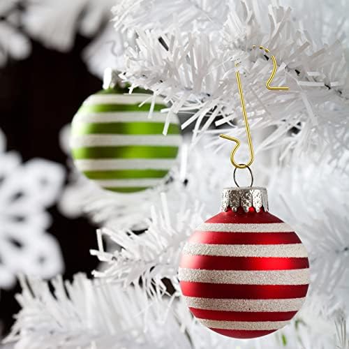 Tatuo 400 Pieces Christmas Ornament Hooks Ornament Hangers Xmas Metal Wire Hooks with Storage Box for Christmas Tree Decoration (Gold,Silver) - Image 6