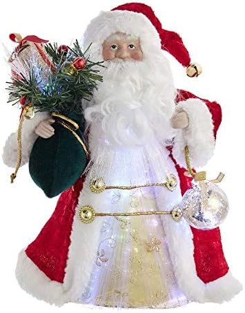 Kurt Adler 12-Inch CUL Fiber Optic LED Santa Treetop by KurtSAdler