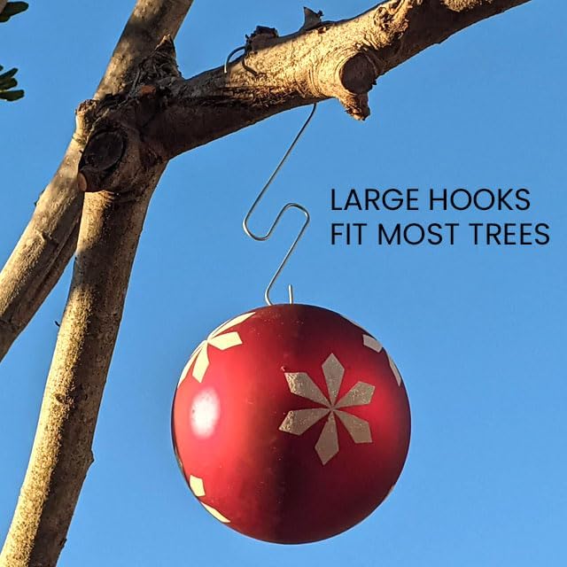 Ornament Hooks Large 9.5" Ornament Hangers Jumbo Ornament Hook Large Christmas Tree Hooks Heavy Duty Outdoor Xmas Ornament Hooks Metal Hangers Oversized Christmas Balls, 10 Pc - Image 6