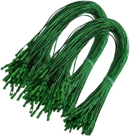 Vaveren 200 Pieces Christmas Hooks Hanger String Precut Ropes Snap Fastener Secure Ornament Attachment Polyester Suitable for Tree Decoration Holiday, Green by Vaveren