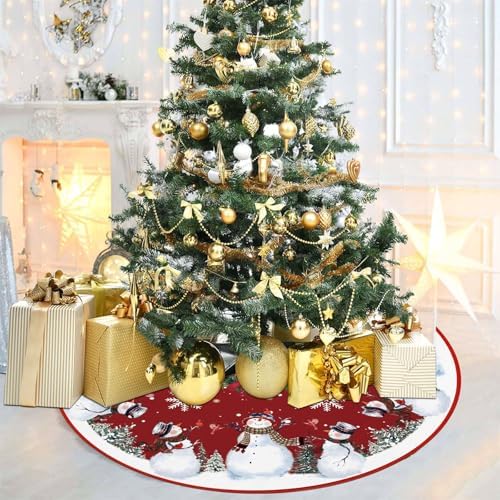Snowman Christmas Tree Skirt 48 Inches - Image 3