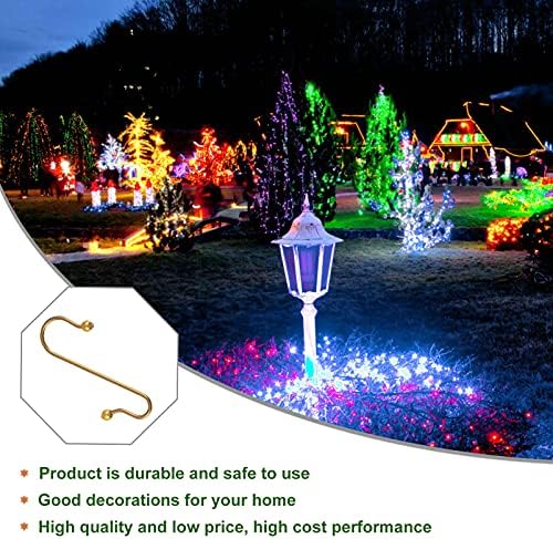 40pcs Xmas Hanging Hooks for Christmas Tree Decorations Decorative Bauble Hooks Beads for Holiday Ornament Displays and Festive Home Decor - Image 6