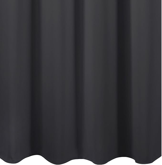 LEMOMO Dark Grey Thermal Blackout Curtains/52 x 54 Inch/Set of 2 Panels Room Darkening Curtains for Bedroom