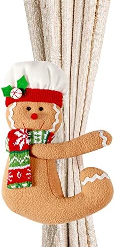 Gingerbread Man Christmas Tree Topper Decorations,Unique Funny Xmas Plush Stuffed Gingerbread Hugger Decor for Christmas Tree Wine Bottle Curtain Ornaments,Ginger White Red Green - Image 5