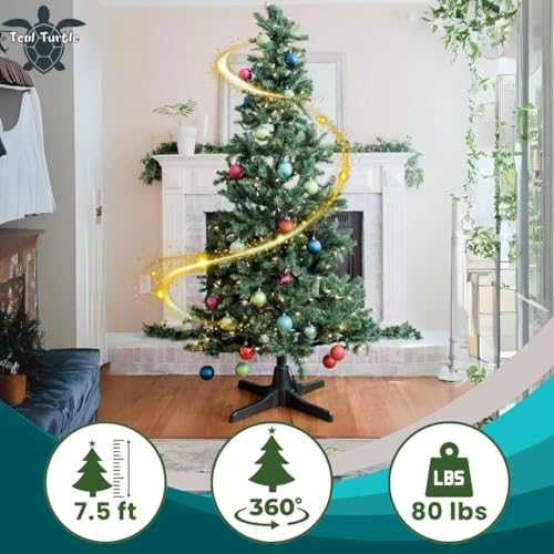 Teal Turtle Winter Wonder Rotating Christmas Tree Stand for Artificial Trees - Image 5