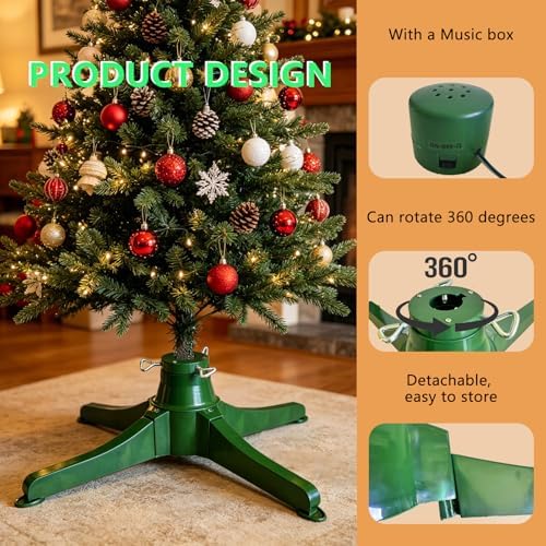 Bidirectional Rotating Christmas Tree Stand for Tree up to 7.5ft - Image 3