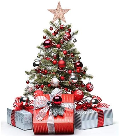 BinaryABC Iron Christmas Tree Star Topper,20cm Glittering Tree Topper - Image 3