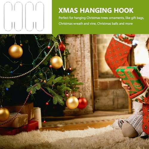 100pcs Christmas Tree Hanging Hooks Iron Silver for Ornament Display - Image 6