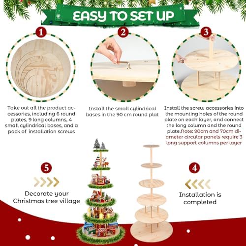 DoubleFill 6 Tier 6 Ft Christmas village Display, Circle - Image 4