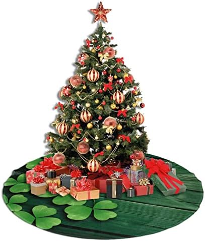 St Patrick's Day Tree Skirts Xmas Ornaments, Festival Tree Mat for Christmas Party Holiday All Occasions 48" - Image 5