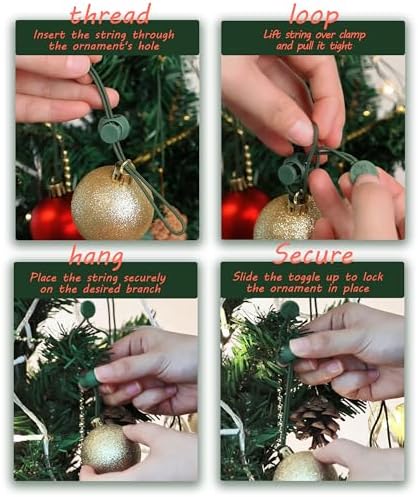 Ornament Hooks ?€? Essential Christmas Tree Decorating Hangers Great Xmas Ornament Hooks for Hanging Christmas Decorations 35 PCS (Round-Upgraded-24pcs) - Image 4