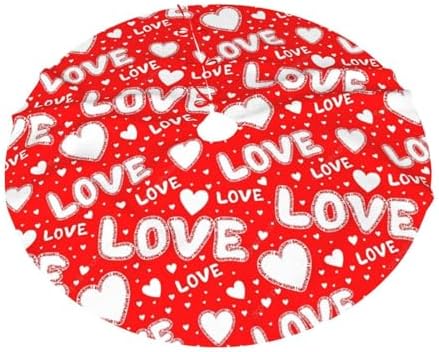 Happy Valentine's Day Tree Skirt Christmas Tree Ornaments Tree Skirt for Christmas Decoration 48" - Image 6