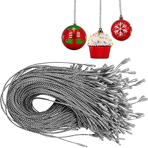 Christmas Tree Ornament String Hooks - Silver Easy Snap Ribbon 200 Pk by RNDToys