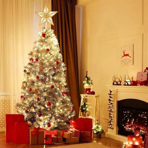 Brightown Christmas Tree Topper Star Lighted Plug in Christmas Tree Star Topper - Image 4