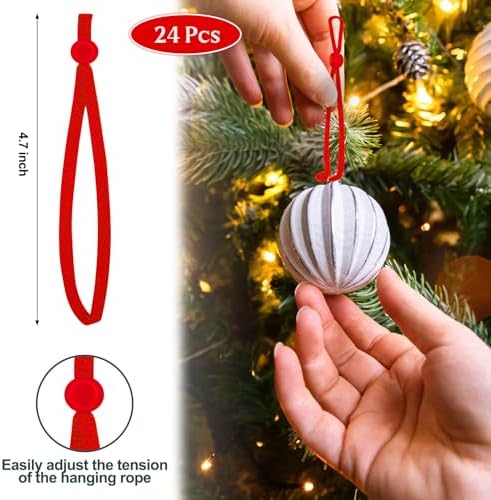 Daifunli 24 Pcs Christmas Adjustable Decoration Hooks, Red - Image 2