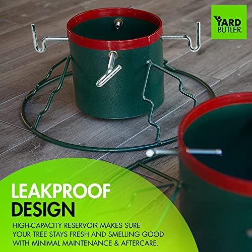 Yard Butler Santa's Helper Christmas Tree Stand - Heavy-Duty Stand - Metal Stand Base for Live Christmas Tree - Durable & Weighted Base - For 3–6' Trees - Image 5