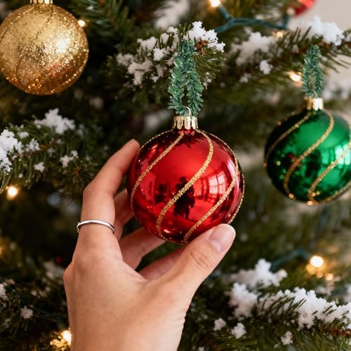 codree 150 Pcs Christmas Artificial Pine Wire Hangers, 4 Inch Flexible Pine Needles Decorative Twist Ties, Faux Pines Stems Christmas Ornament Garland Hooks for Xmas Tree Wreath Holiday Party Decor - Image 5