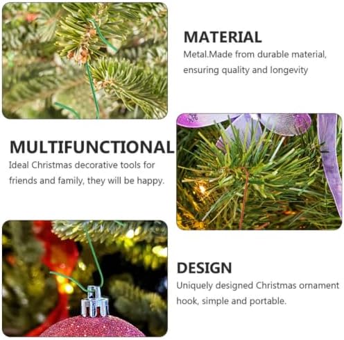 Creative Hanging Hooks Red 100pcs Metal for Christmas, Ornaments - Image 3