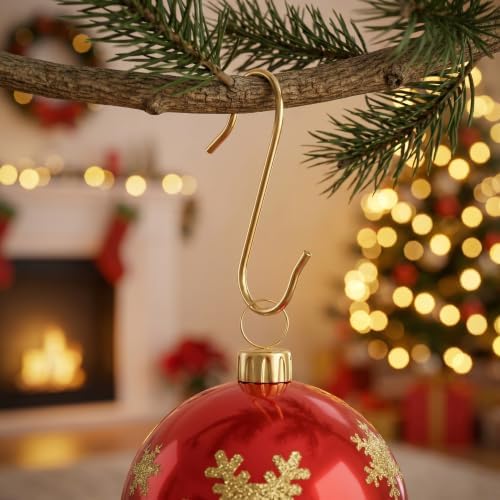 OUNONA 300pcs Christmas Bulb Hangers Hooks, Golden Wire Tree Ornament Hooks, Non-Slip Mini Decorative Hangers, Reusable Keepers for Balls and Keepsakes - Image 4