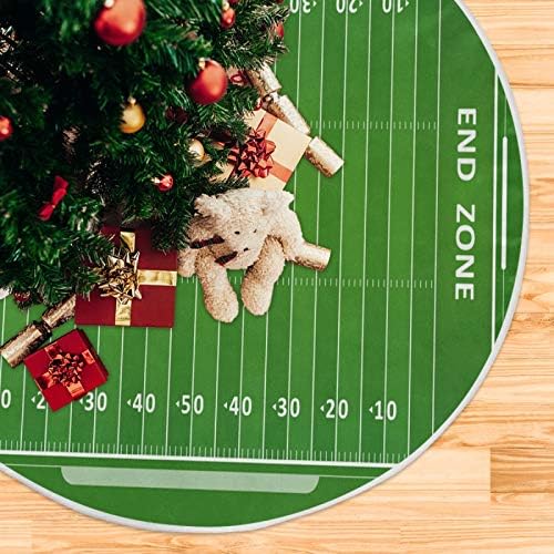 Blueangle 35.4 Inch American Football Field Christmas Tree Skirt Soft Polyester Skirt for Merry Christmas Party Christmas Tree Decoration - Image 5