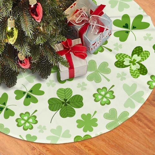 St. Patrick's Day Christmas Tree Skirt 36" for Xmas Halloween New Year Holiday Party Home Tree Mat Decor Ornaments Decoration - Image 3