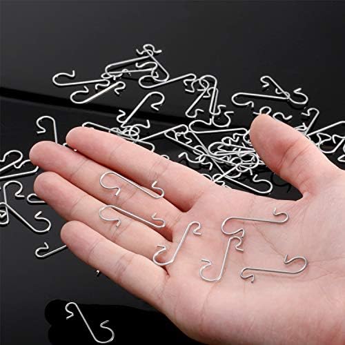 Tatuo 280 Pieces Christmas Ornament Hooks Ornament Hangers Xmas Metal Wire Hooks with Storage Box for Christmas Tree Decoration (Silver) - Image 5