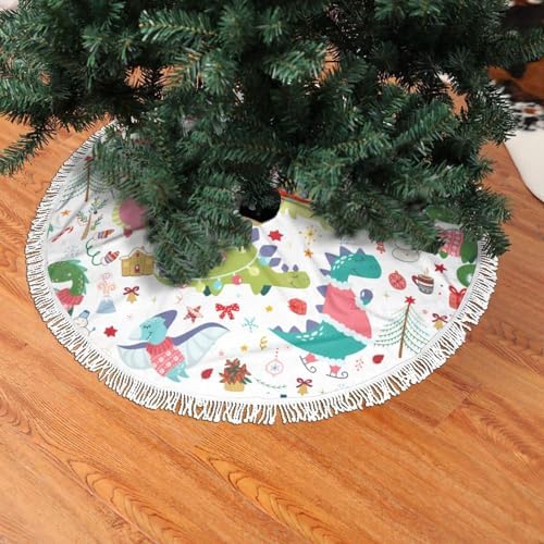 Christmas Dinosaur Christmas Tree Skirt 30 Inch - Image 3
