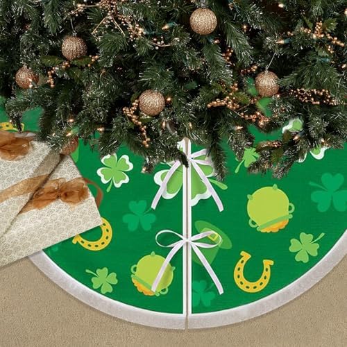 36 Inch Valentine's Day Tree Skirt Reversible St. Patrick's Decorations - Image 4