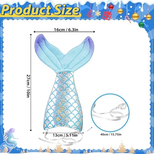 10In Blue Mermaid Tail Summer Tree Topper Fish Tail Tree Topper - Image 2