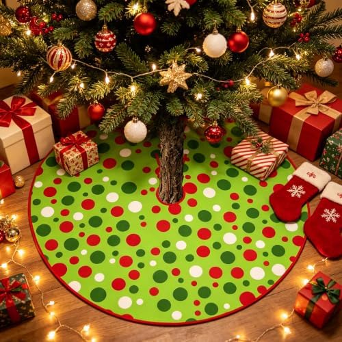 36 Inch Reversible Halloween Christmas Tree Skirt, Double Sided - Image 6